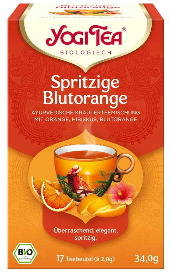 Produktfoto zu YOGI TEA Spritzige Blutorange, Kräuterteemischung