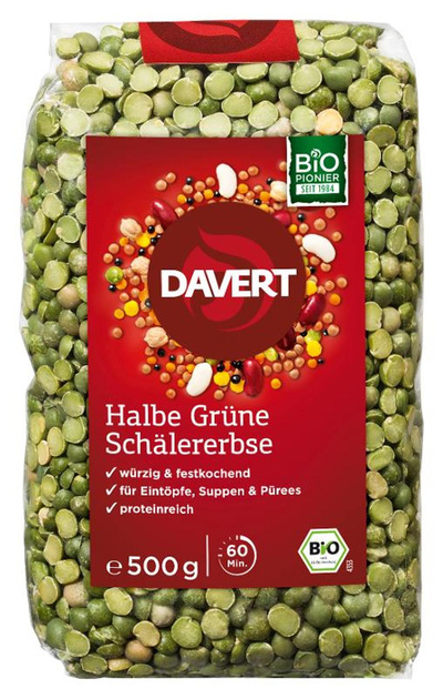 Produktfoto zu Halbe Erbsen 500g
