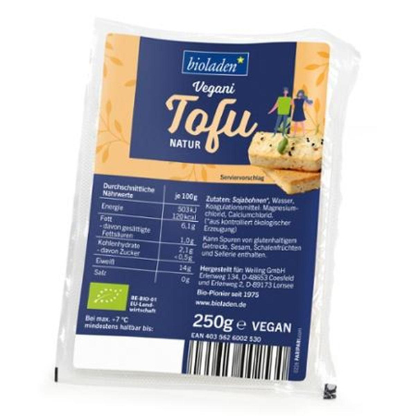 Produktfoto zu b*Tofu natur, vakuum 250g