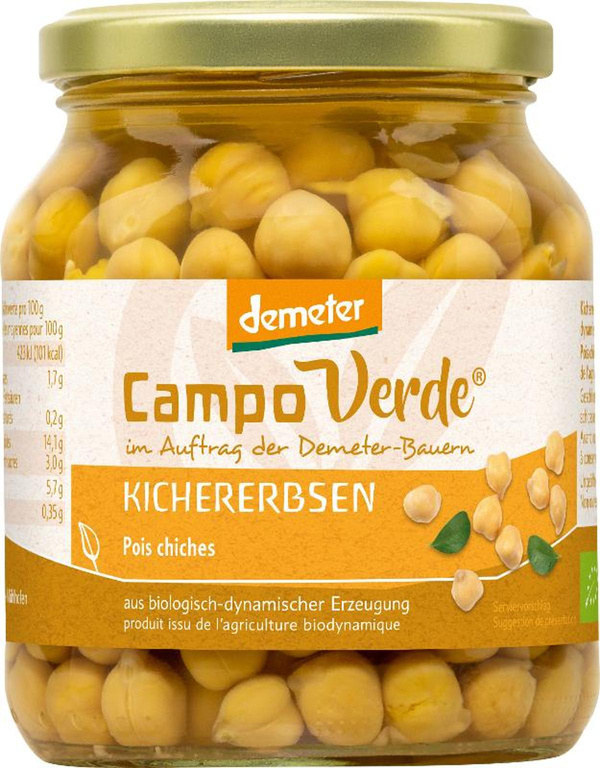Produktfoto zu Kichererbsen, Demeter (Glas)
