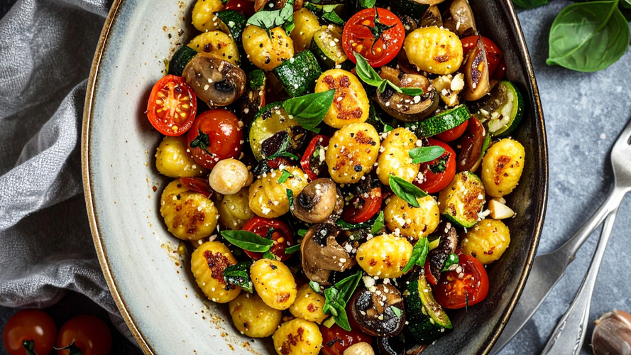 Rezeptbild für Bunte Gnocchi Pfanne