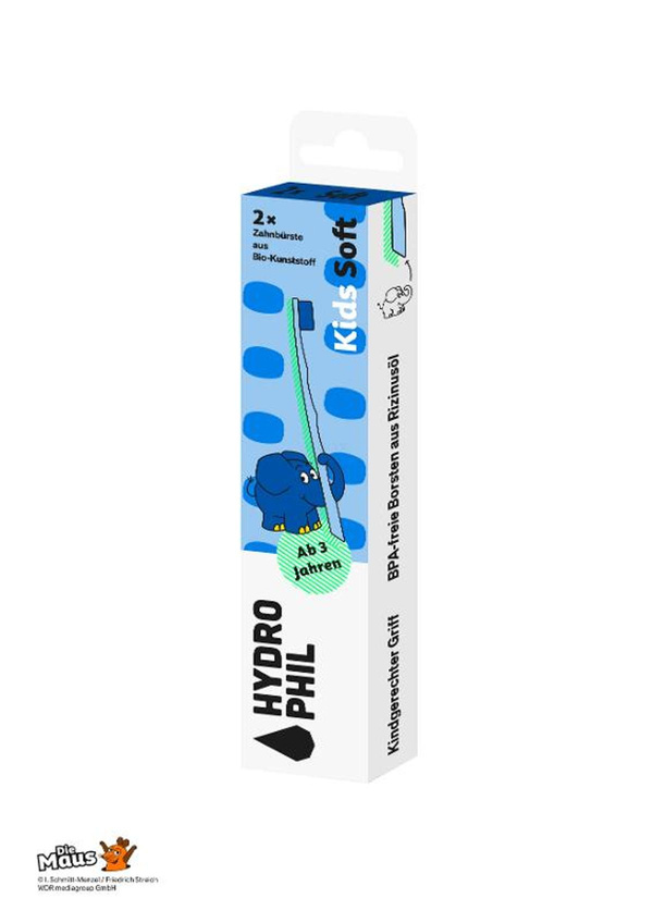 Produktfoto zu Zahnbürste Kinder blau extra weich Bambus