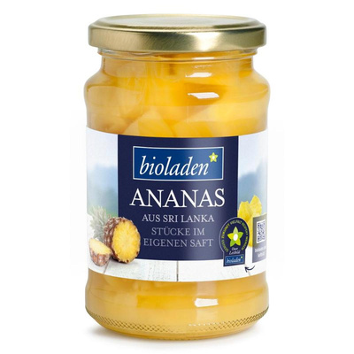 Produktfoto zu Ananasstücke Glas 350g