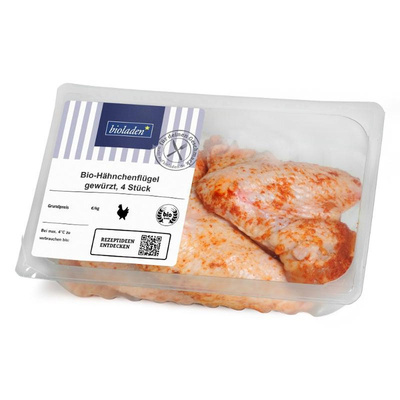 Produktfoto zu b*Hähnchenflügel, gewürzt  4St ca 300g