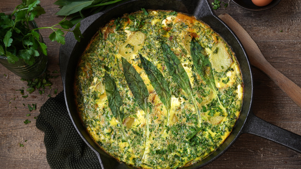 Bärlauch-Frittata geht schnell und macht richtig was her!