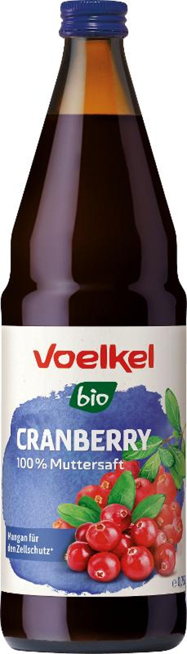 Produktfoto zu Cranberry pur, 100% Muttersaft, Demeter