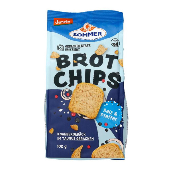 Produktfoto zu Brot Chips Salz & Pfeffer, Demeter
