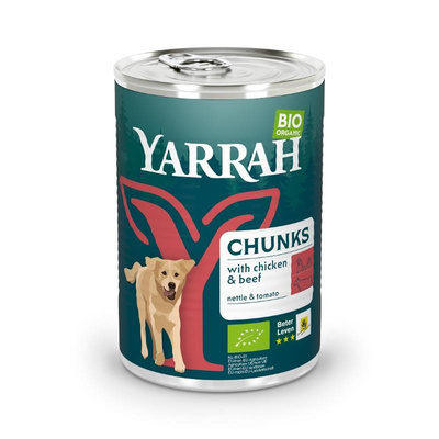 Produktfoto zu Hundefutter Dose Bröckchen Huhn Rind 12 x 405g