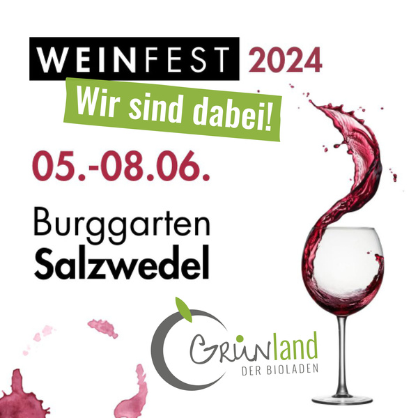 Plakat für das Weinfest in Salzwedel vom 5. bis 8.6.24