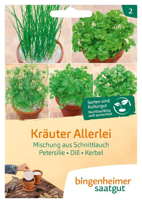 Produktfoto zu Saatgut Kräuter Allerlei- Küchenkräuter