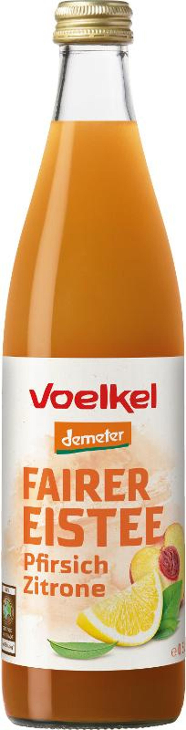 Produktfoto zu Fairer Eistee Pfirsich Zitrone, Demeter 0,5l
