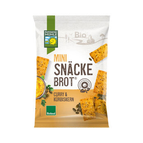 Produktfoto zu Mini Snäckebrot Curry & Kürbiskern 95g
