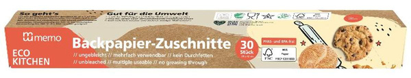 Produktfoto zu Backpapier-Zuschnitte FSC, ungebleicht, 38 x 42 cm