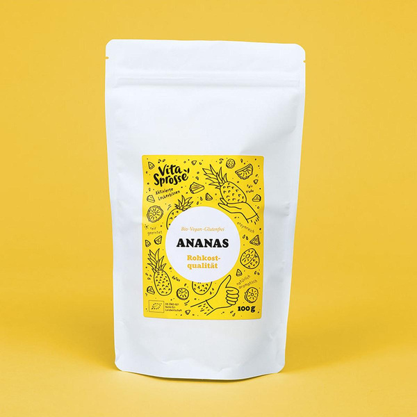 Produktfoto zu Ananas getrocknet 100g, Rohkostqualität