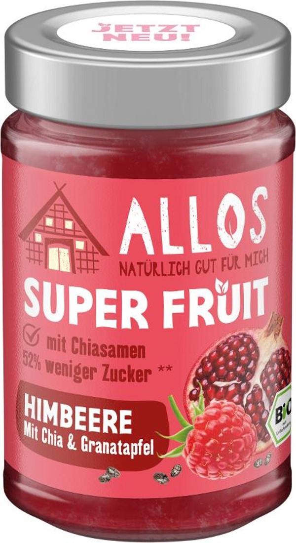 Produktfoto zu Super Fruit Himbeere Chia & Granatapfel Fruchtaufstich 200g