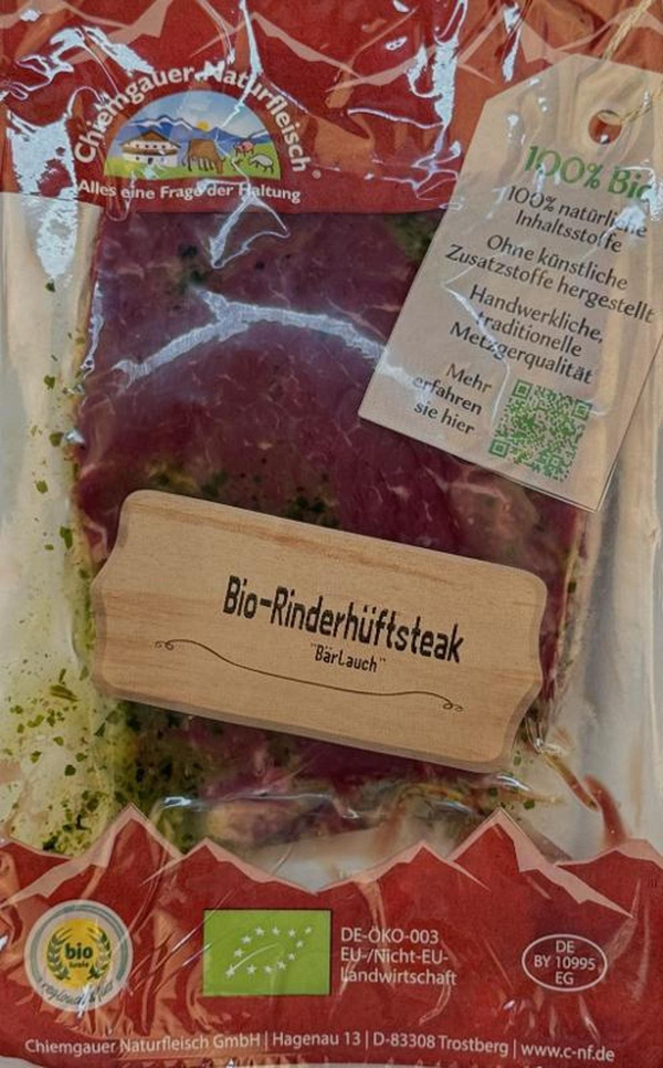 Produktfoto zu Rinderhüftsteak Bärlauch ca350g
