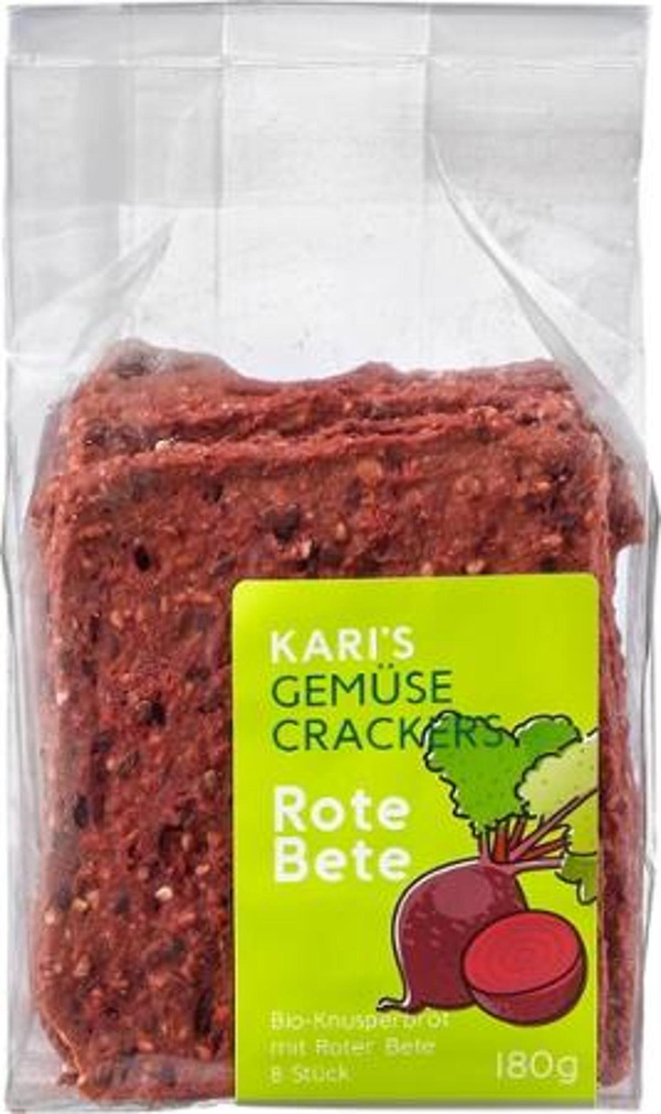 Produktfoto zu Kari's Gemüse Cracker Rote Bete mit 35% Gemüse