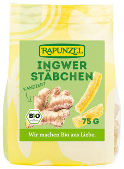 Produktfoto zu Ingwerstäbchen kandiert 75g