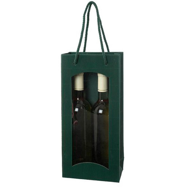 Produktfoto zu Tasche Wein dunkelgrün 2er