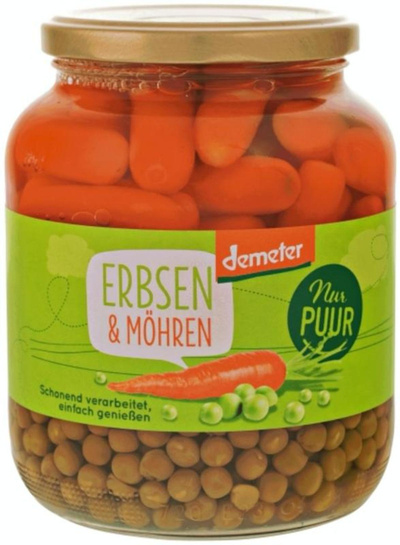 Produktfoto zu Erbsen & Möhren (Glas) 680g