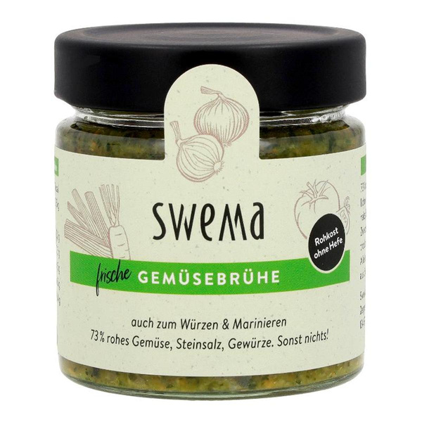 Produktfoto zu 'frische' Gemüsebrühe SweMa Rohkost, ohne Hefe (Glas) 210g