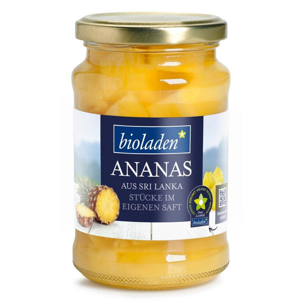 Produktfoto zu Ananasstücke Glas 350g