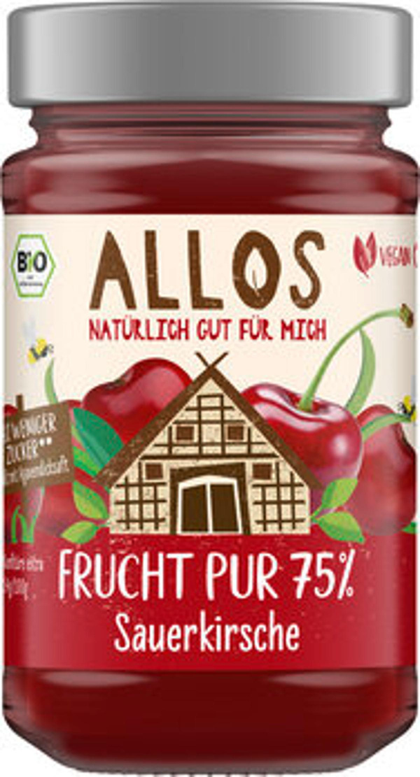 Produktfoto zu Frucht Pur Sauerkirsche 75 % Frucht 250g