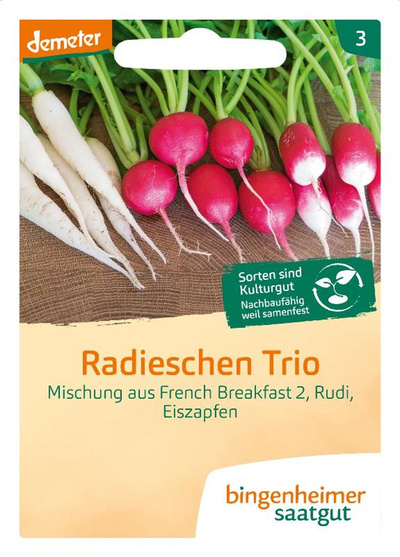 Produktfoto zu Saatgut Radieschen Trio- Radies Mischung