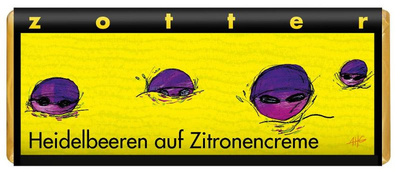 Produktfoto zu Heidelbeeren auf Zitronencreme Schokolade 70g