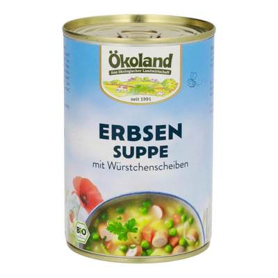 Produktfoto zu Erbsensuppe (Dose) mit Wurstscheiben 400g