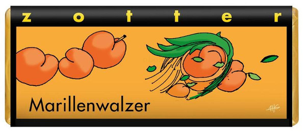 Produktfoto zu Marillenwalzer Zotter Schokolade 70g