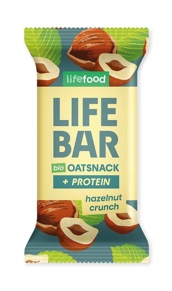 Produktfoto zu Lifebar Oatsnack+Protein Hazelnut Crunch Riegel