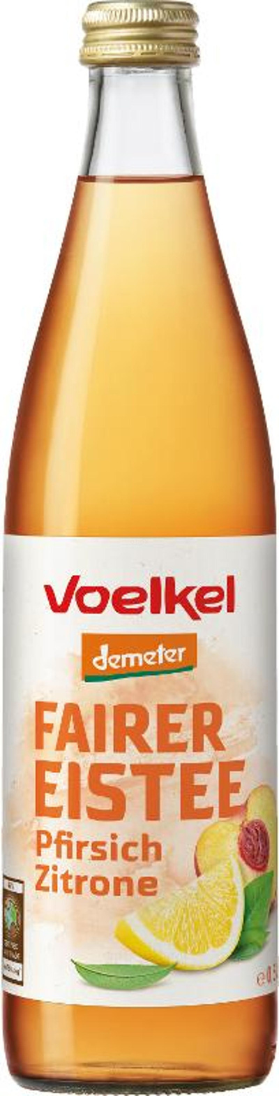 Produktfoto zu Fairer Eistee Pfirsich Zitrone, Demeter 0,5l