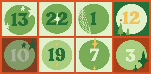 Bildausschnitt Adventskalender Grünland