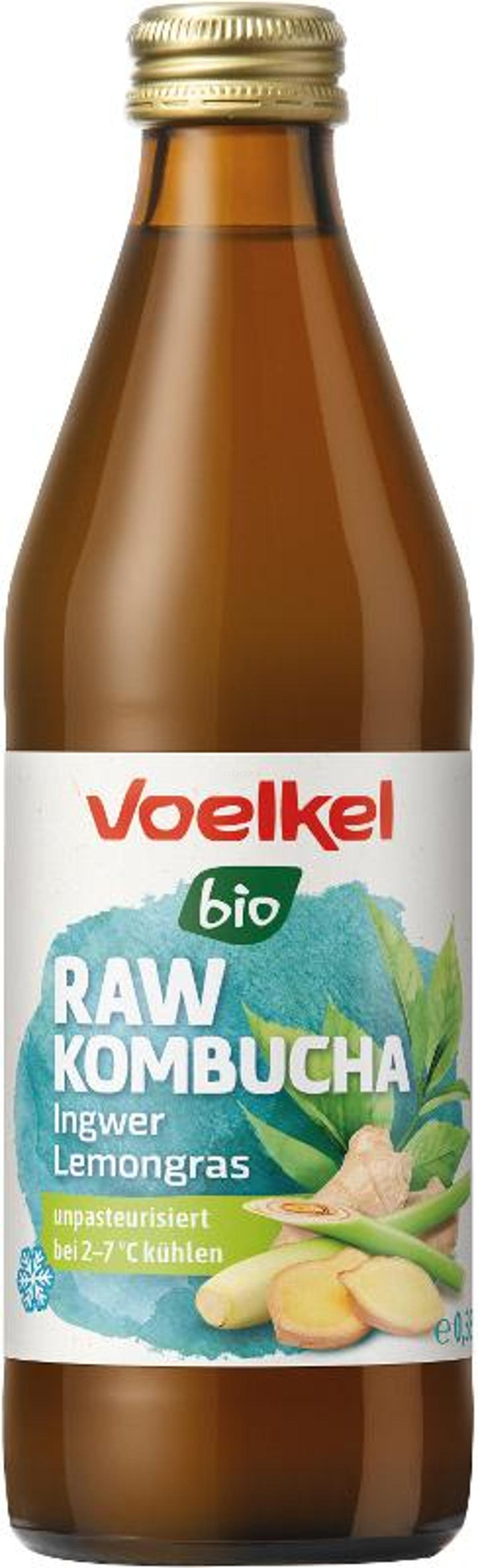 Produktfoto zu RAW Kombucha Ingwer Lemongrass (kühlpflichtig)