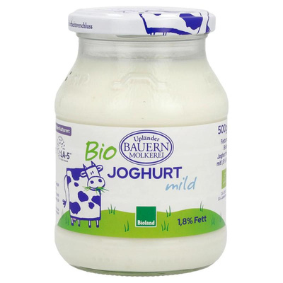 Produktfoto zu Naturjoghurt mild 1,5% (Glas)
