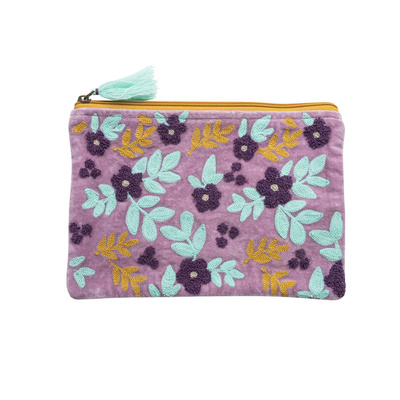 Produktfoto zu Samttäschchen Flower lila