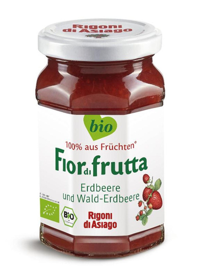 Produktfoto zu Fiordifrutta Erdbeere & Wald-Erdbeere Fruchtaufstrich 250g