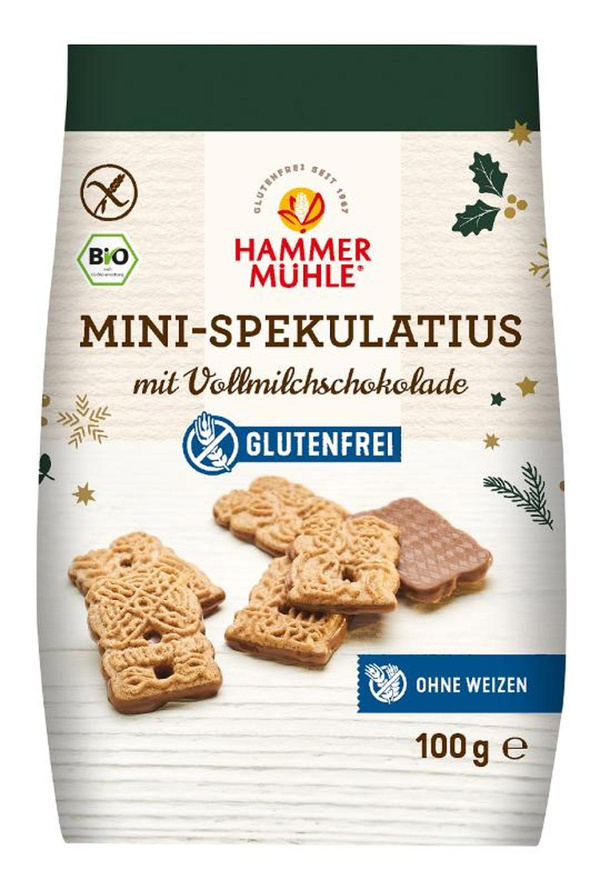 Produktfoto zu Mini-Spekulatius mit Vollmilchschokolade., glutenfrei