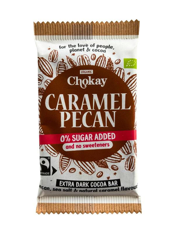 Produktfoto zu Chokay Bar Caramel Pecan, Zartbitterschokolade