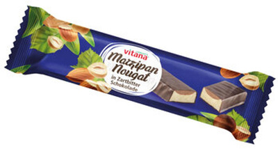 Produktfoto zu Marzipan Nougat Riegel in Zartbitter Schokolade 40g