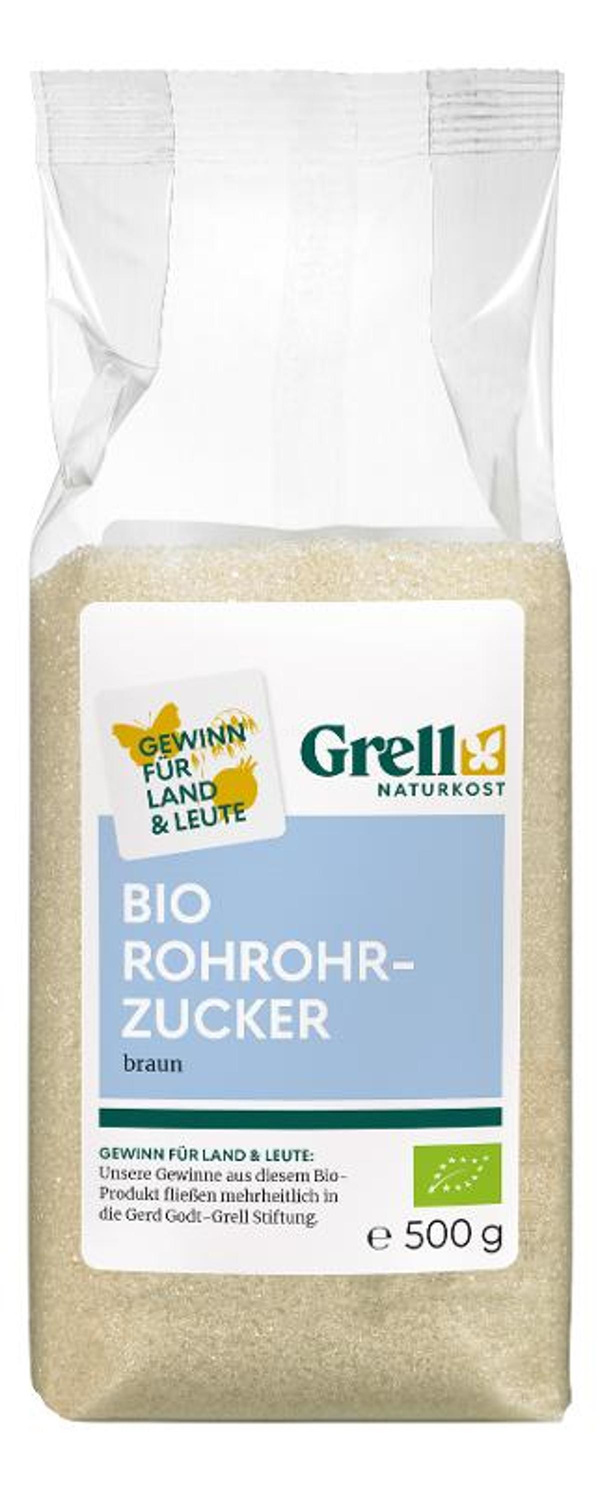 Produktfoto zu Rohrohrzucker braun 500g Grell