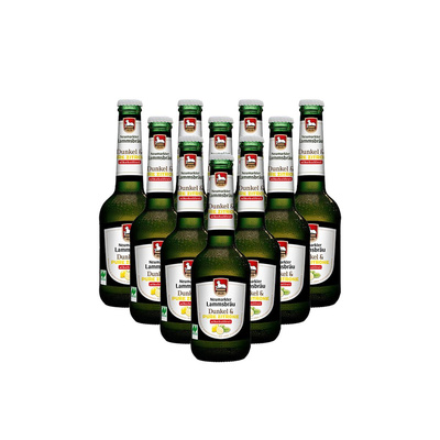 Produktfoto zu Lammsbräu Dunkel & Pure Zitrone Alkoholfrei Kiste 10 x 0,33l