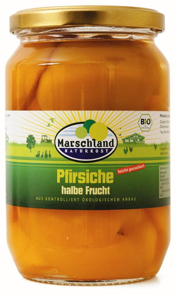 Produktfoto zu Pfirsiche, halbe Frucht Glas 720ml