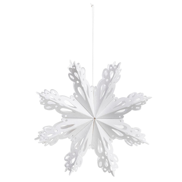 Produktfoto zu Papieranhänger Stern weiß