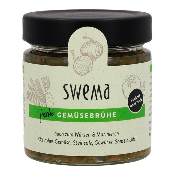 Produktfoto zu 'frische' Gemüsebrühe SweMa Rohkost, ohne Hefe (Glas) 210g