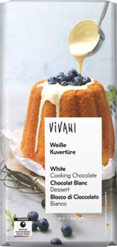 Produktfoto zu Weiße Kuvertüre, 200 g