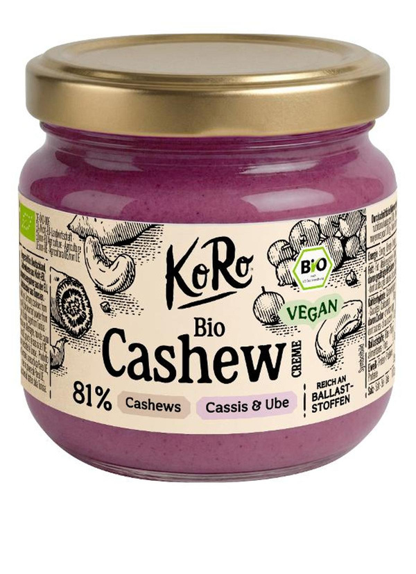 Produktfoto zu Cashewcreme mit Cassis & Ube 200g