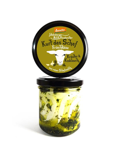 Produktfoto zu Schaffrischkäse 'Kurt das Schaf' Kräuter&Knoblauch