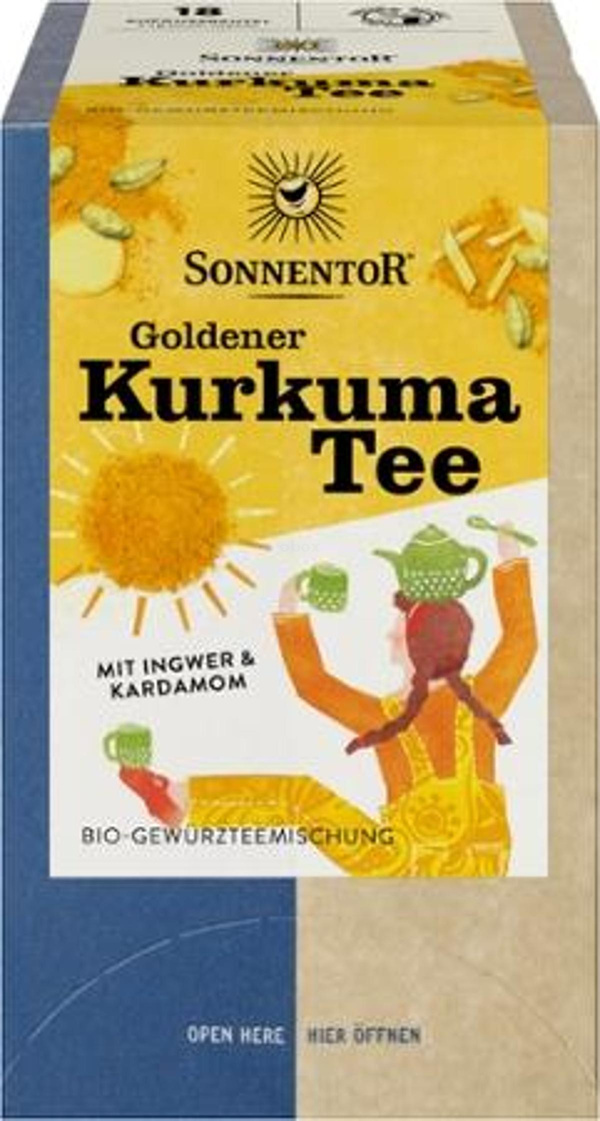 Produktfoto zu Goldener Kurkuma Tee 18 Beutel